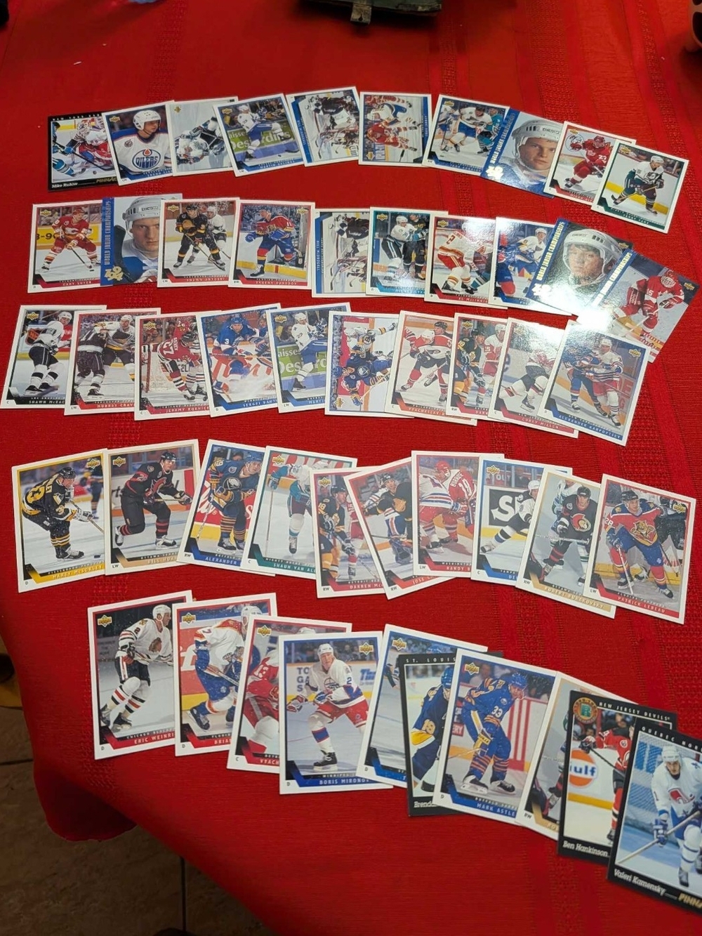 Hockey Trading Card Lot - 1990s Hockey Trading Cards — 50 Upper Deck & Pinnacle